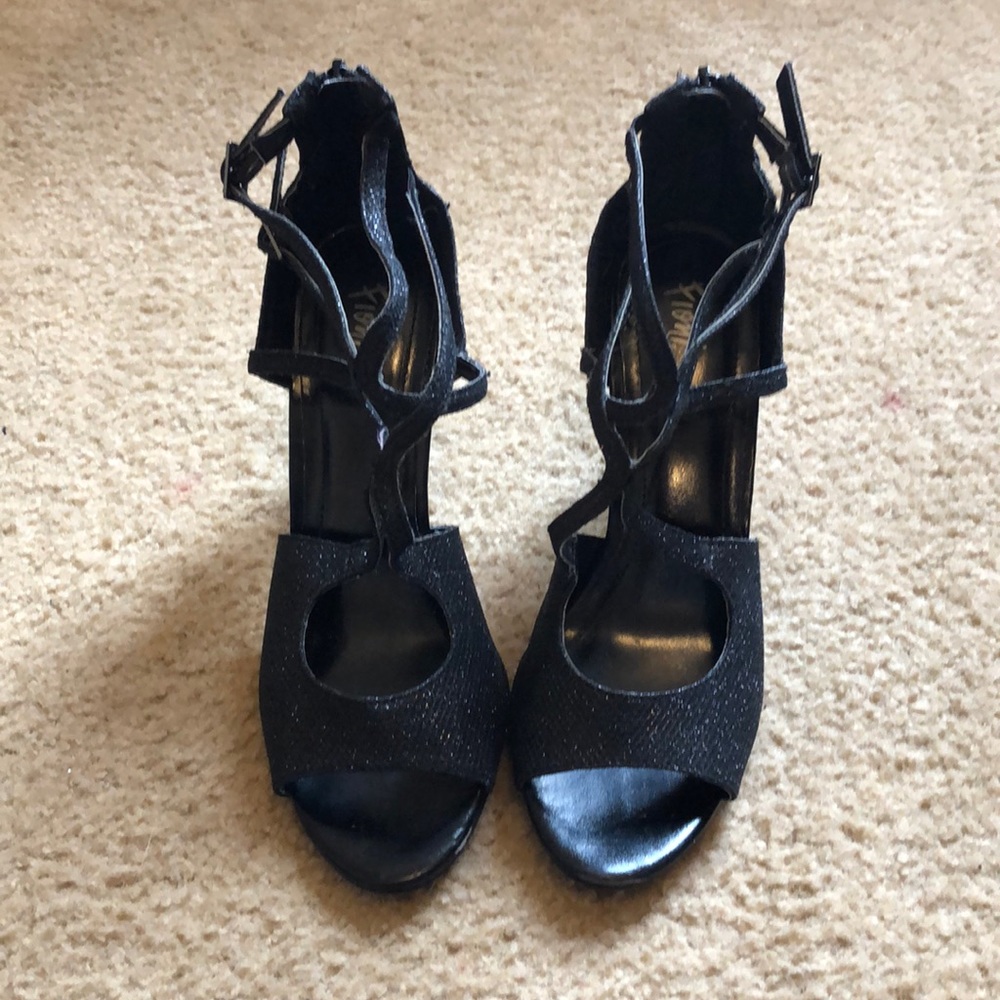 Black Criss Cross Heels